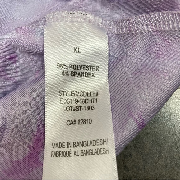 Ricki’s Size XL Purple Tank Top V Neck 1/2 Button Front - Picture 6 of 7
